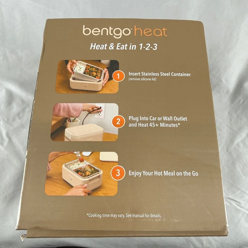 Bentgo Heat Electric Lunch Box Portable Food Warmer Latte BGHEATBX-LT‎ New